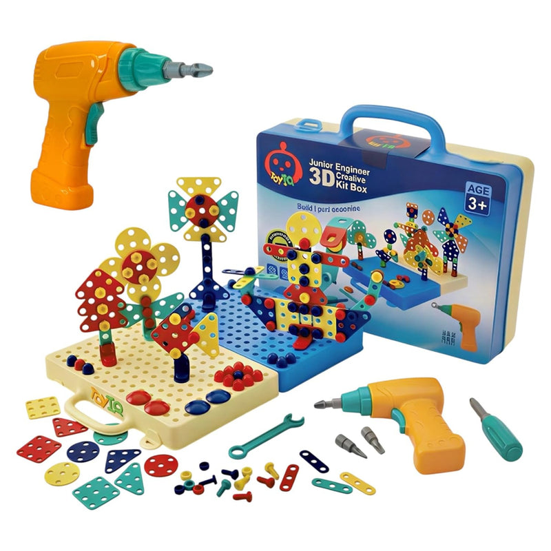 Toyiq Junior Engineer 3D Creative Kit Box -Multi Color