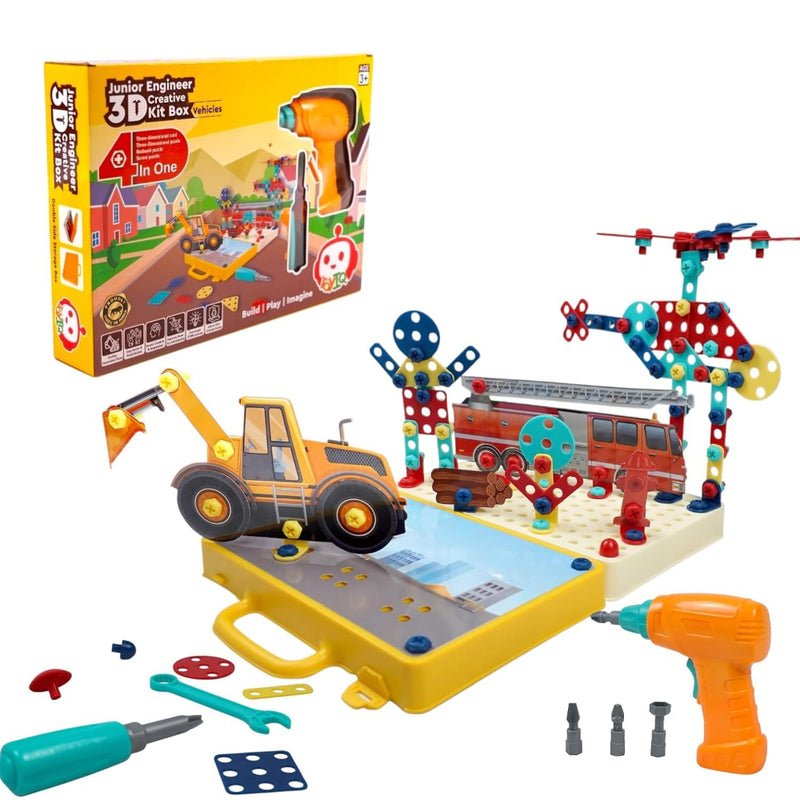 Toyiq Junior Engineer 3D Creative Kit Box Vehicles