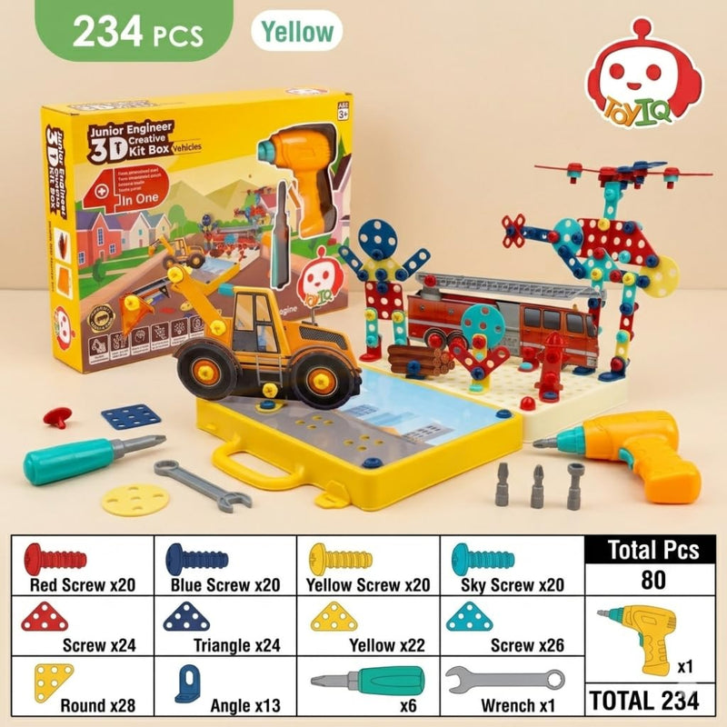 Toyiq Junior Engineer 3D Creative Kit Box Vehicles
