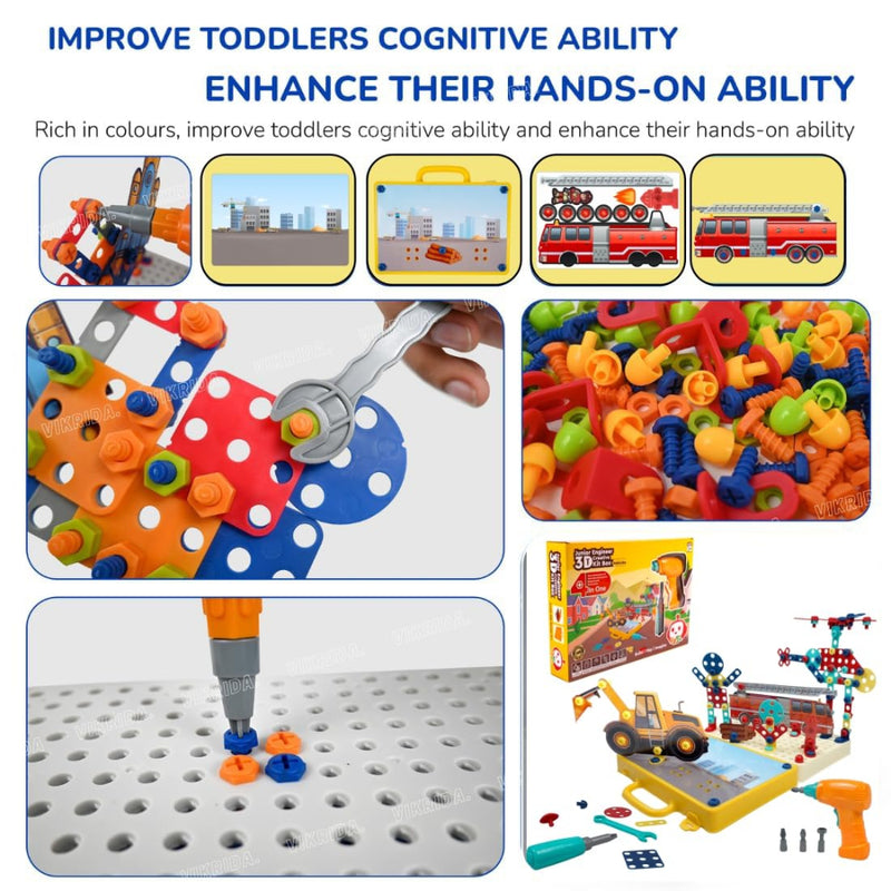Toyiq Junior Engineer 3D Creative Kit Box Vehicles