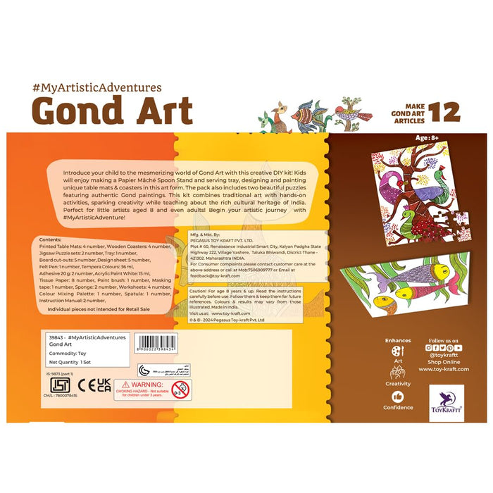 Toykraft DIY My Artistic Adventures Gond Art-Arts & Crafts-Toykraftt-Toycra