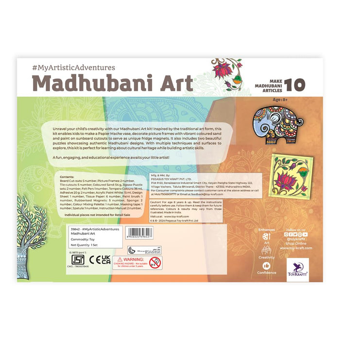 Toykraft DIY My Artistic Adventures Madhubani Art-Arts & Crafts-Toykraftt-Toycra
