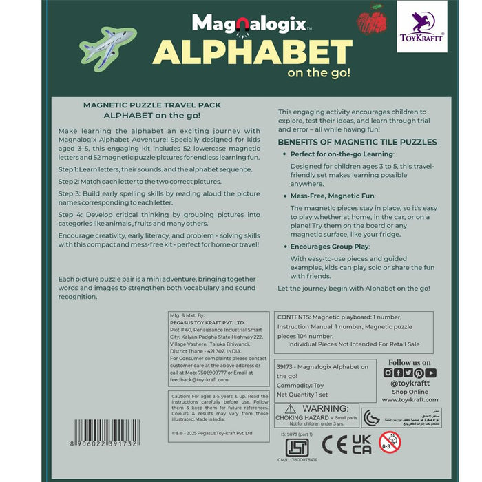 Toykraft Magnetic Alphabets for Kids-Arts & Crafts-Toykraftt-Toycra