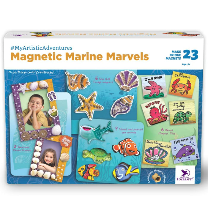 Toykraft Magnetic Marine Marvels Art and Craft Kit-Arts & Crafts-Toykraftt-Toycra