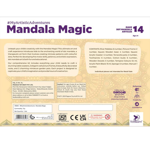 Toykraft Mandala Magic Art and Craft Kit-Arts & Crafts-Toykraftt-Toycra
