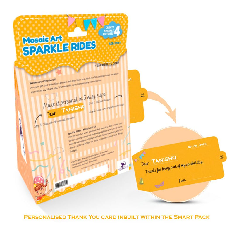 Toykraft Masaic Art Sparkle Rides And Gifts for Kids Birthday