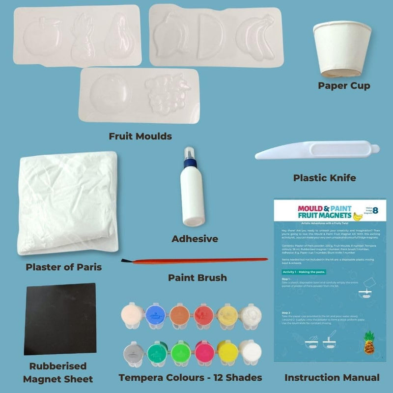 Toykraft Mould & Paint Fruit Magnets