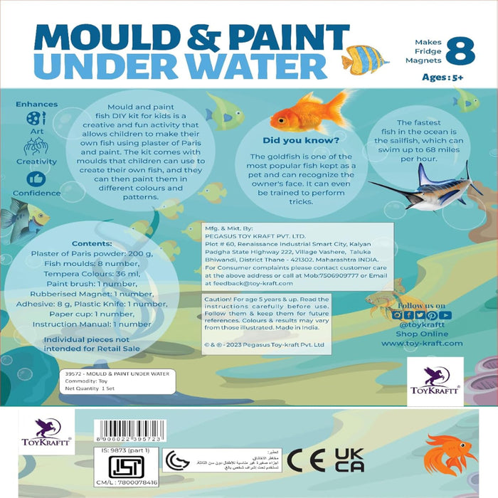 Toykraft Mould & Paint Under Water Art N Craft Kit-Arts & Crafts-Toykraftt-Toycra