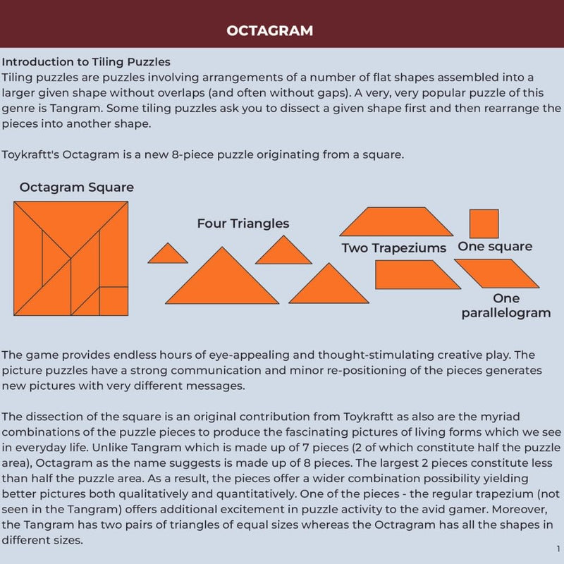 Toykraft Octagram Magnetic Puzzle Game