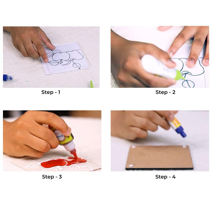 Toykraft Paint Your Own Art Kits Acrylic Coasters-Arts & Crafts-Toykraftt-Toycra