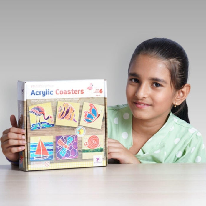 Toykraft Paint Your Own Art Kits Acrylic Coasters-Arts & Crafts-Toykraftt-Toycra