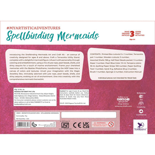 Toykraft Spellbinding Mermaids Art and Craft Kit-Arts & Crafts-Toykraftt-Toycra