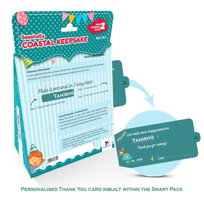 Toykraft ThankUbff DIY Seashell Photo Frame Craft Kit for Kids-Arts & Crafts-Toykraftt-Toycra