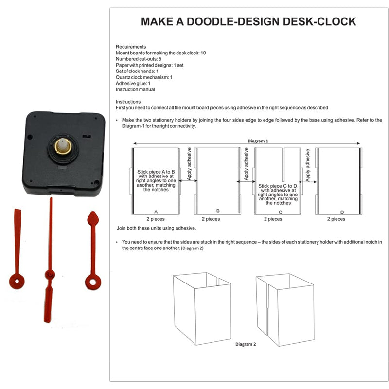 Toykraftt Doodle-Art Desk-Clock