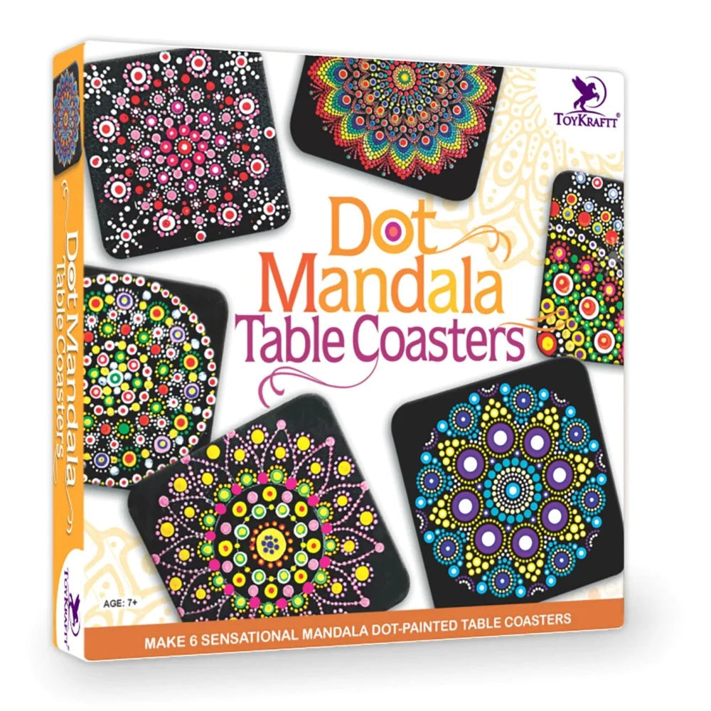 SOLOBOLO Mandala Art Kit Coasters with Stand-Craft Kit with Dot