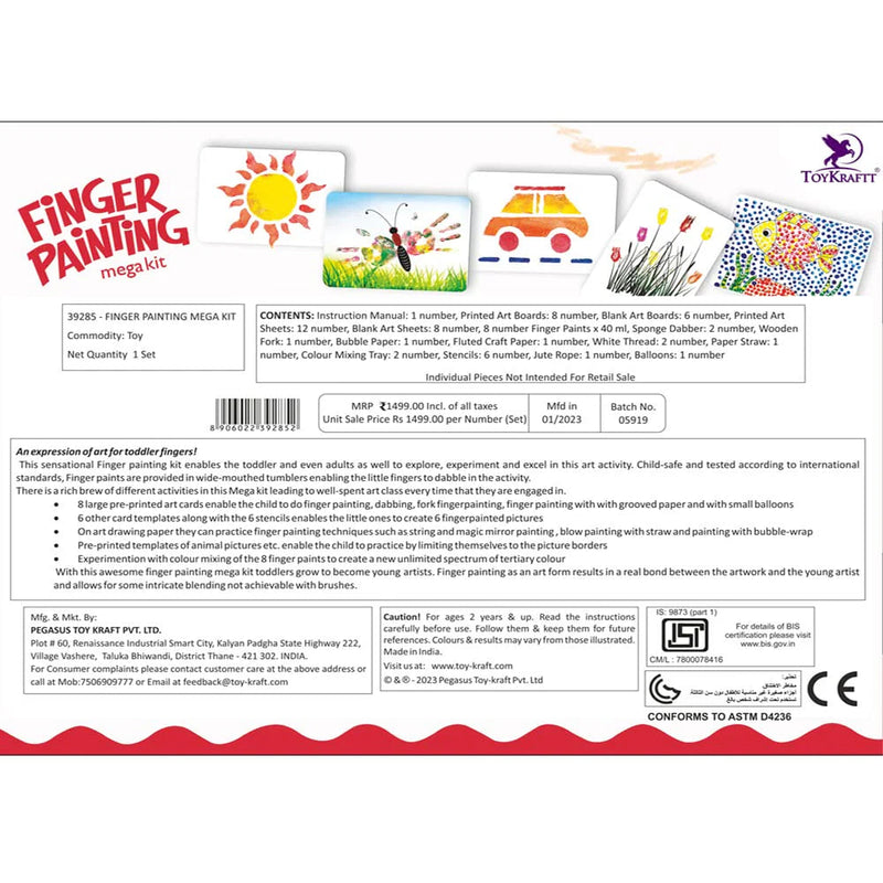 Toykraftt Finger Painting Mega kit