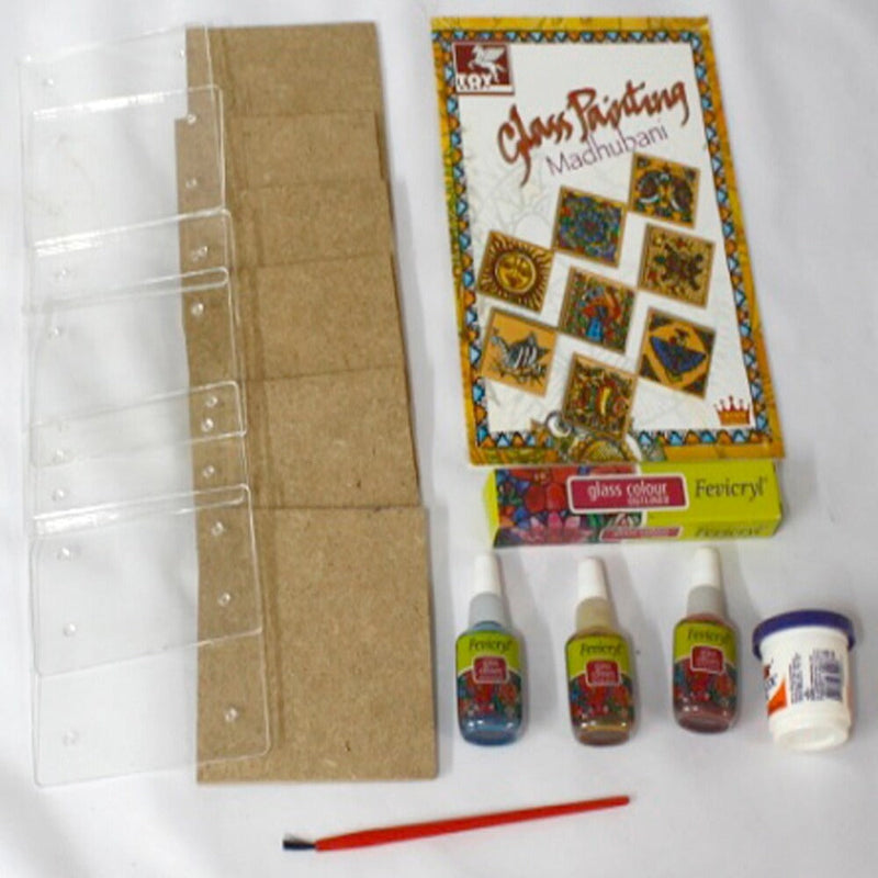 Toykraftt Madhubani Coasters With Glass Paints