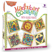 Toykraftt Madhubani Coasters With Glass Paints