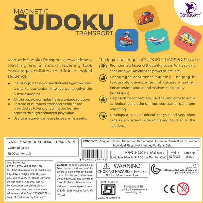 Toykraftt Magnalogix Magnet Sudoku