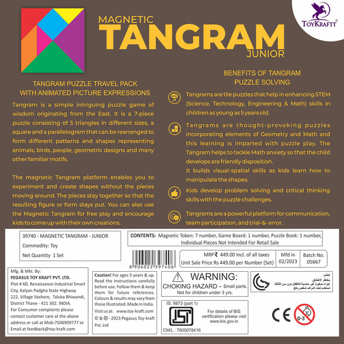 Toykraftt Magnalogix Tangram-Board Games-Toykraftt-Toycra