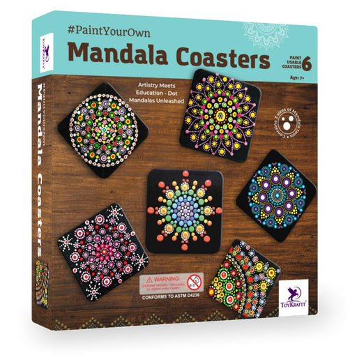 Toykraftt Paint Your Own Mandala Coasters-Arts & Crafts-Toykraftt-Toycra