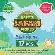 Toymate Baby’s Safari World 3-in-1 Gift Set – 17 PCS