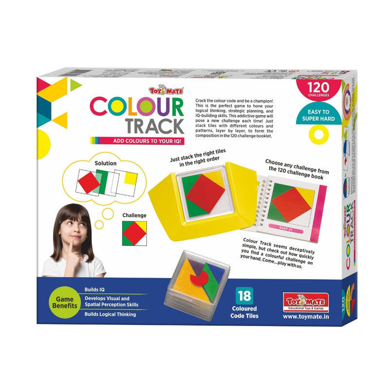 Toymate Colour Track – Educational Puzzle Game for Kids (Age 4-8) | 120 Challenges | Develops IQ, Logic & Spatial Skills