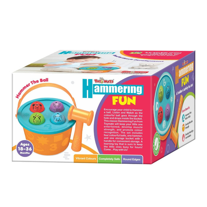 Toymate Hammering Fun – Baby Muscle Development Toy (Age 18+ Months) | Sensory Learning Toy | Safe & Gadget-Free Play-Active Play-Toymate-Toycra