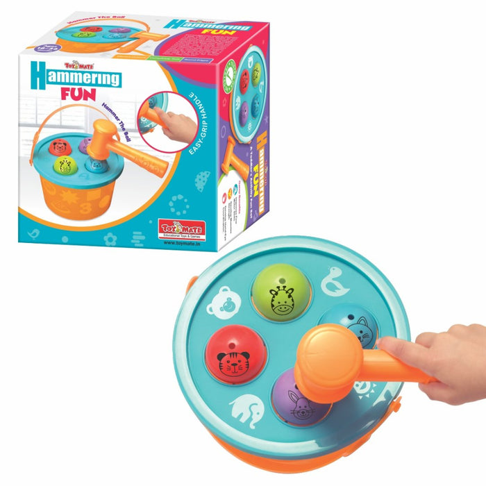 Toymate Hammering Fun – Baby Muscle Development Toy (Age 18+ Months) | Sensory Learning Toy | Safe & Gadget-Free Play-Active Play-Toymate-Toycra