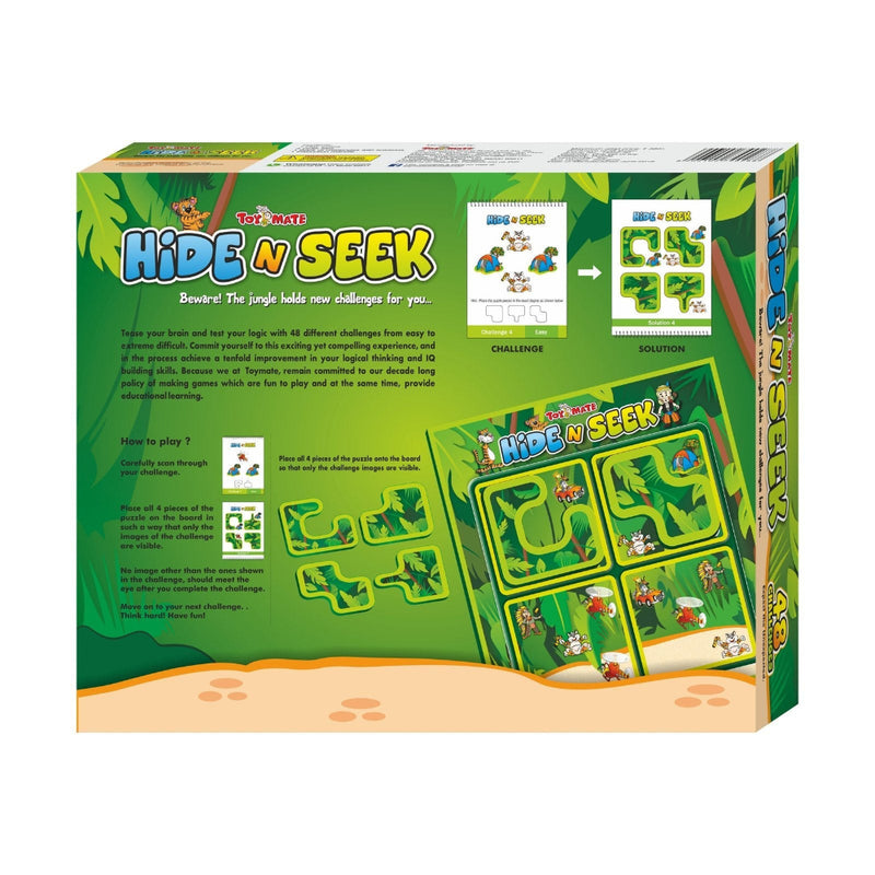 Toymate Hide N Seek Jungle A Puzzle Board Game | 48 Logic Challenges for Kids & Adults