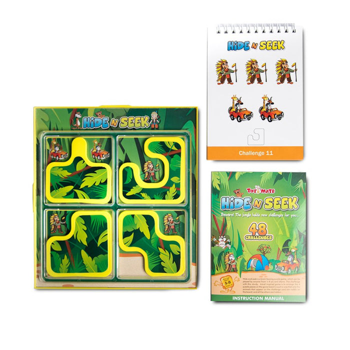 Toymate Hide N Seek Jungle A Puzzle Board Game | 48 Logic Challenges for Kids & Adults-Board Games-Toymate-Toycra
