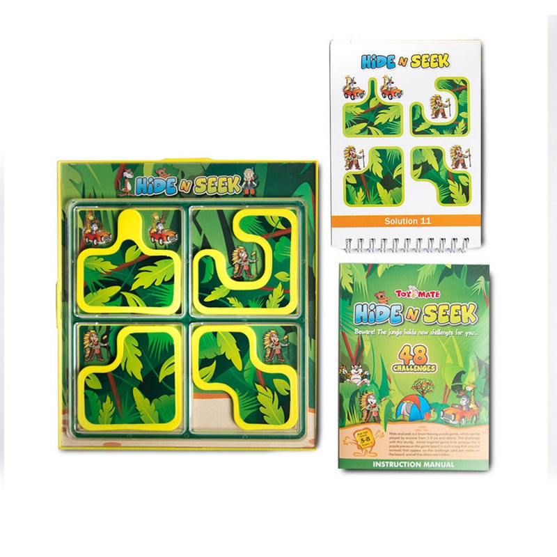 Toymate Hide N Seek Jungle A Puzzle Board Game | 48 Logic Challenges for Kids & Adults