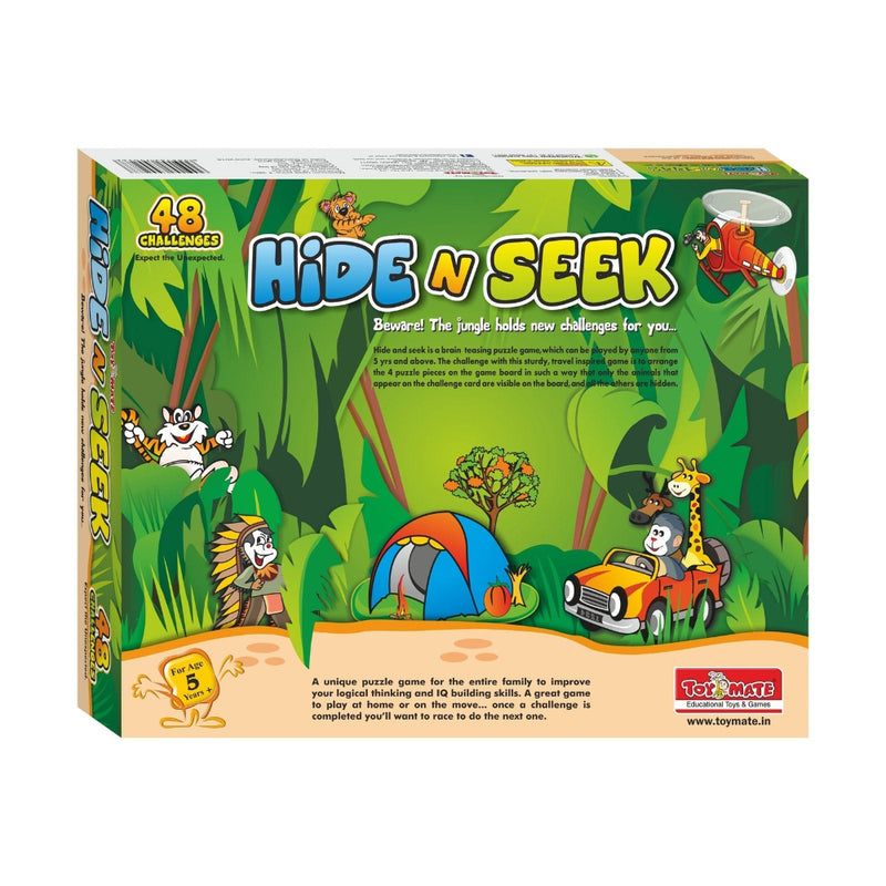 Toymate Hide N Seek Jungle A Puzzle Board Game | 48 Logic Challenges for Kids & Adults