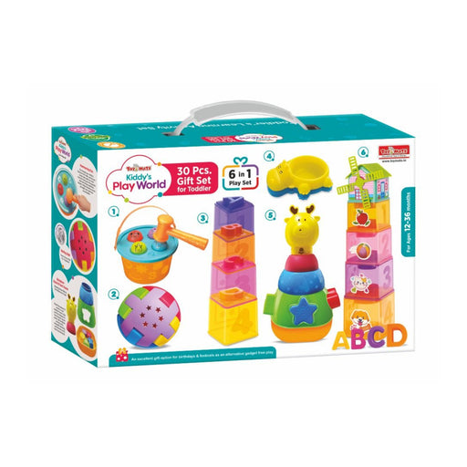 Toymate Kiddy's Play World – Premium 30-Piece Toddler Gift Set (6-in-1 Activity Kit | Ages 12–36 Months)-Active Play-Toymate-Toycra