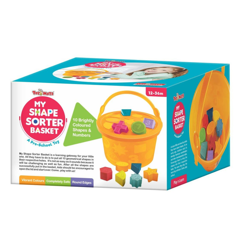 Toymate My Shape Sorter Basket – Pre-School Educational Toy for Toddlers (Ages 12–36 Months)