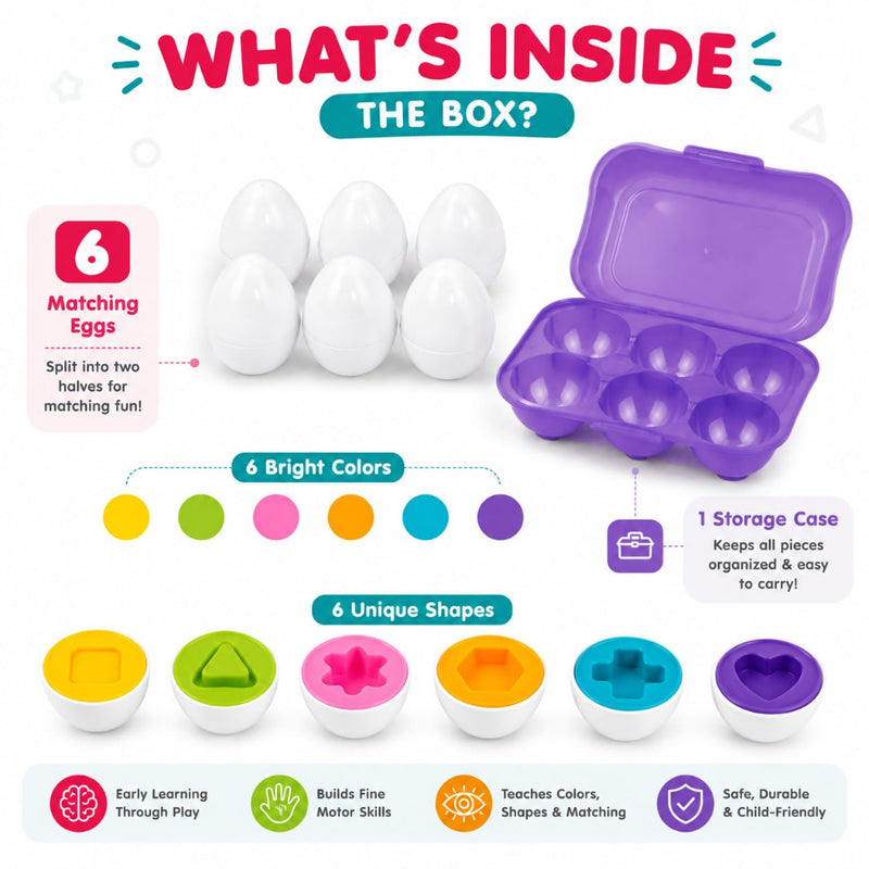 Toymate Smarty Eggs Matching Puzzle Eggs