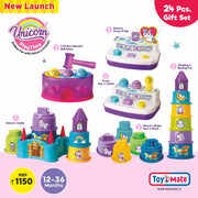 Toymate Unicorn Play Time – 24 Pcs Educational Toy Gift Set for Toddlers (12–36 Months)