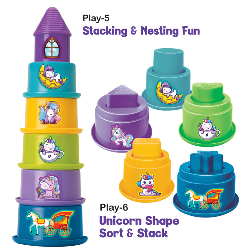 Toymate Unicorn Play Time – 24 Pcs Educational Toy Gift Set for Toddlers (12–36 Months)