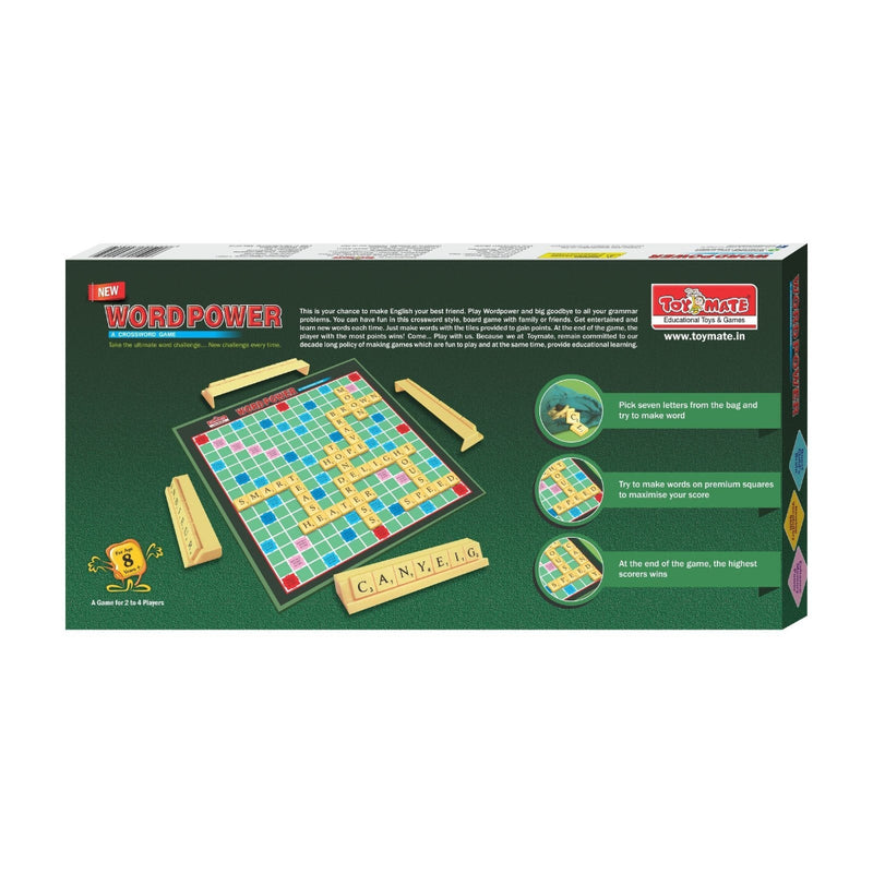 Toymate Word power – Educational Crossword Board Game for Kids & Family Fun
