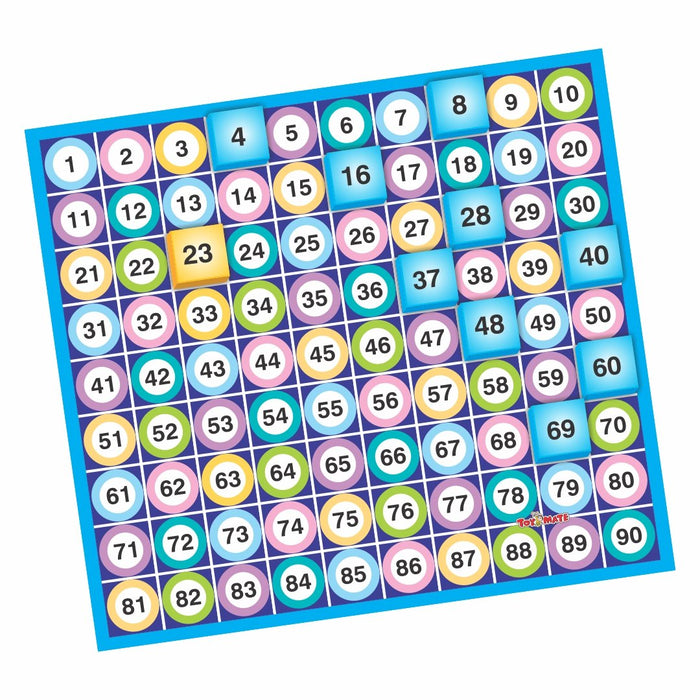 Toymate's Housie 24 Red Reusable Cards - Family Fun Game for Small Gathering- No pins or Pencils Required-simple-Toymate-Toycra