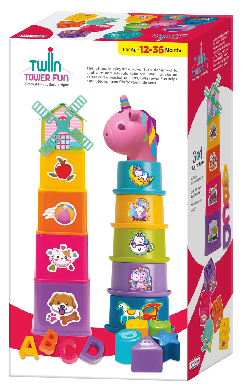 Twin Tower Fun- Stack it High… Sort it Right!