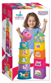 Twin Tower Fun- Stack it High… Sort it Right!