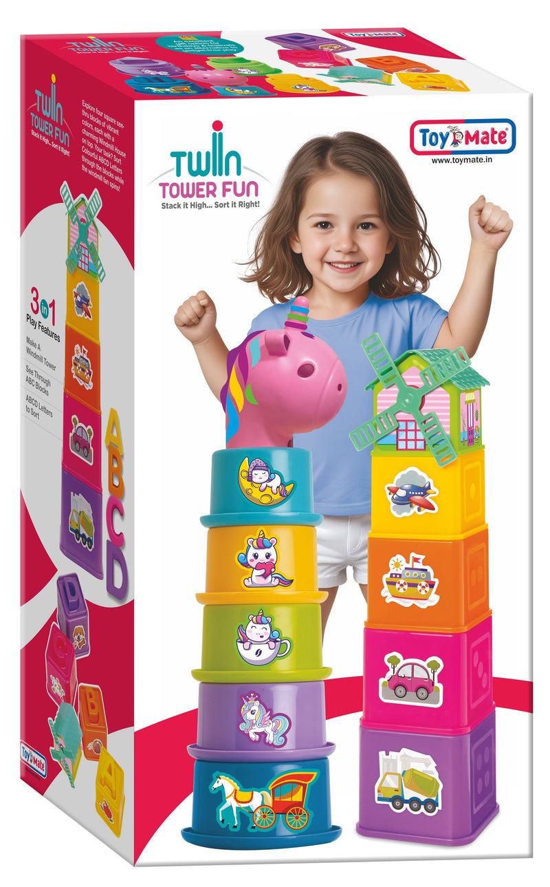 Twin Tower Fun- Stack it High… Sort it Right!