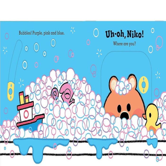 Uh-Oh, Niko Bathtime-Board Book-Prh-Toycra