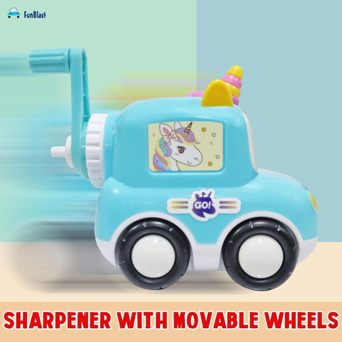 Unicorn Pencil Sharpener with Wheels-Stationery-Bright International-Toycra