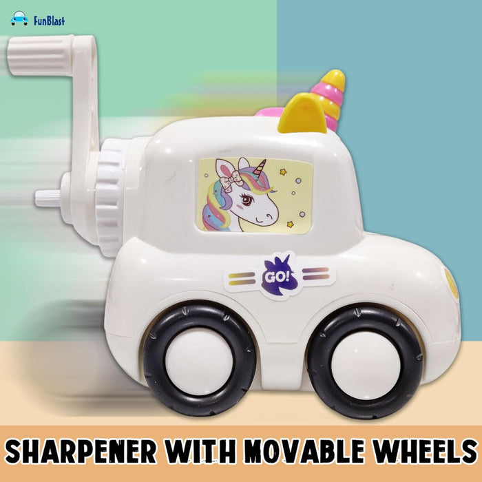 Unicorn Pencil Sharpener with Wheels-Stationery-Bright International-Toycra