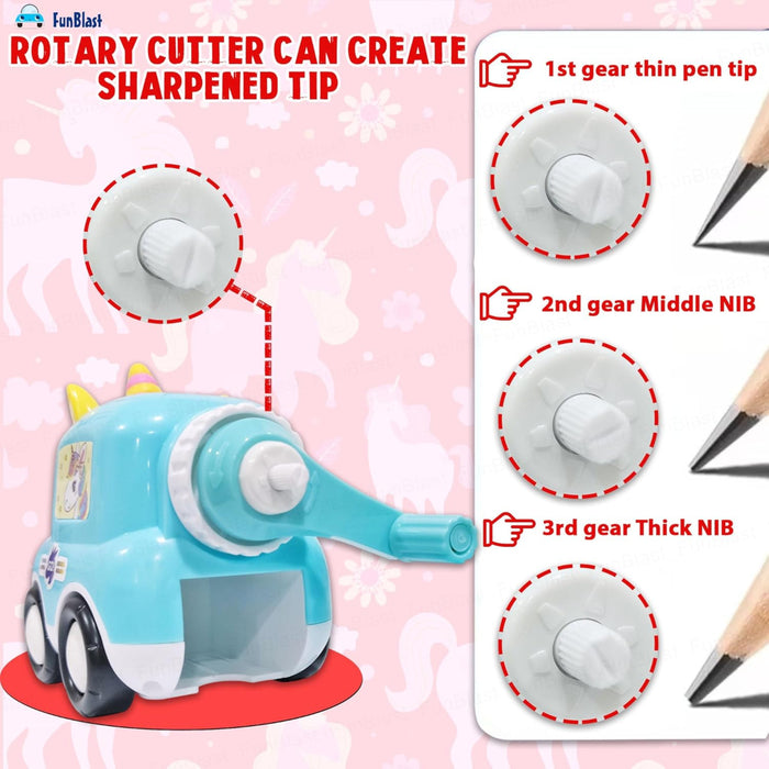 Unicorn Pencil Sharpener with Wheels-Stationery-Bright International-Toycra