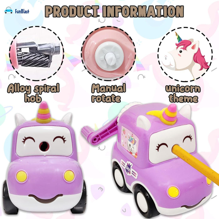 Unicorn Pencil Sharpener with Wheels-Stationery-Bright International-Toycra