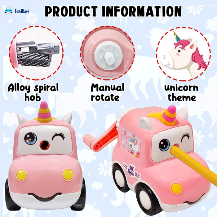 Unicorn Pencil Sharpener with Wheels-Stationery-Bright International-Toycra