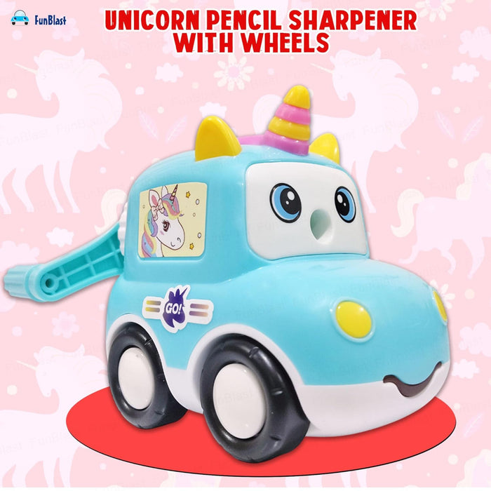 Unicorn Pencil Sharpener with Wheels-Stationery-Bright International-Toycra